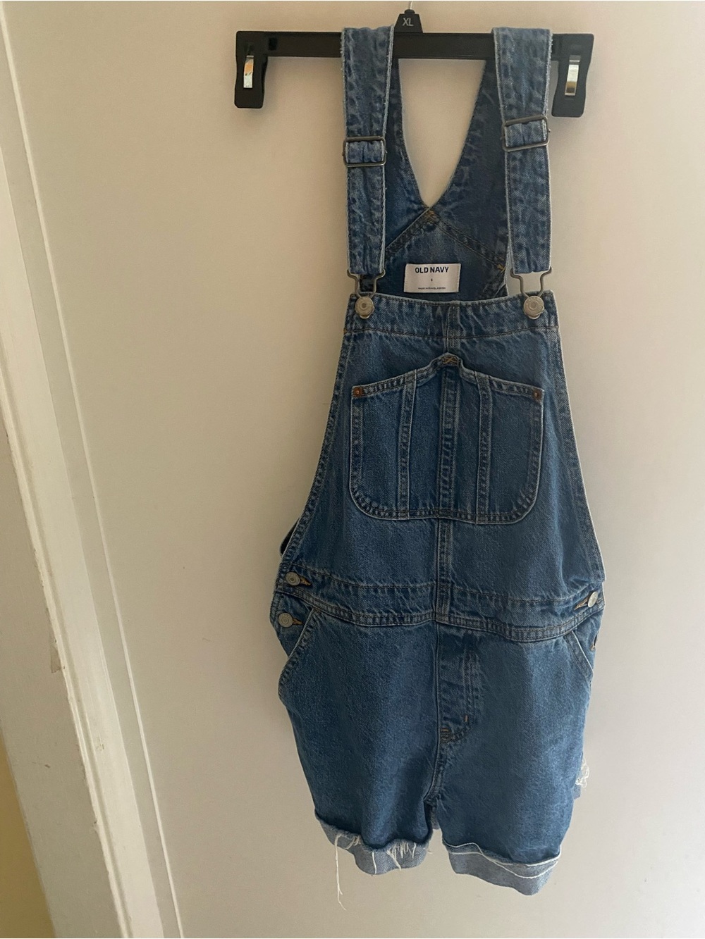 Old Navy Denim Blue Women's Short Overalls - Picture 4 of 7
